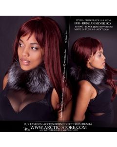 Silver Fox Fur Neck Warmer – Light Volume