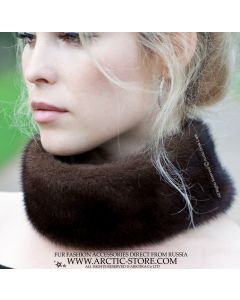 Brown Mink Fur Neck Warmer – Soft-Edge Curve