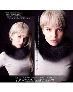 Black Fox Fur Neck Warmer – Drama Line