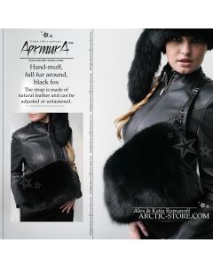 Russian Fur Hand Muff – Black Fox