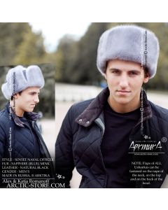 Naval Officer Fur Hat · Sapphire Mink
