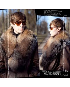 Men's pelerine, crystal fox