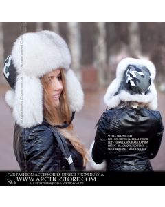 town camo trapper hat · polar fox fur · winter camouflage hat