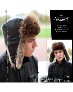 MEN’S TRAPPER HAT · BEAVER FUR · LEATHER