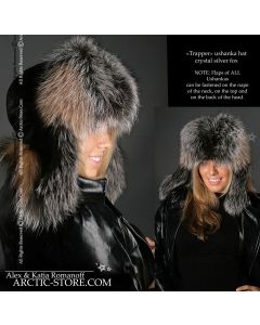 WOMEN’S TRAPPER HAT · CRYSTAL FOX · LEATHER