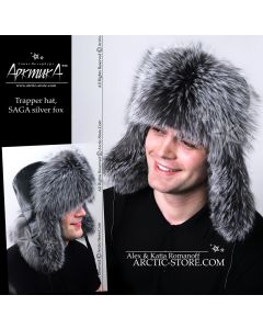 MEN’S TRAPPER HAT · SILVER FOX FUR · LEATHER