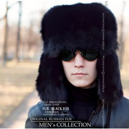 Men's fur stole 160cm, Saga black fox