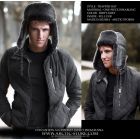 dirty grey shearling sheepskin trapper hat for men full fur
