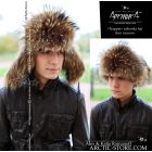 MEN’S TRAPPER HAT · RUSSIAN RACCOON FUR · LEATHER