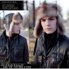 MEN’S TRAPPER HAT · STONE MARTEN FUR · LEATHER