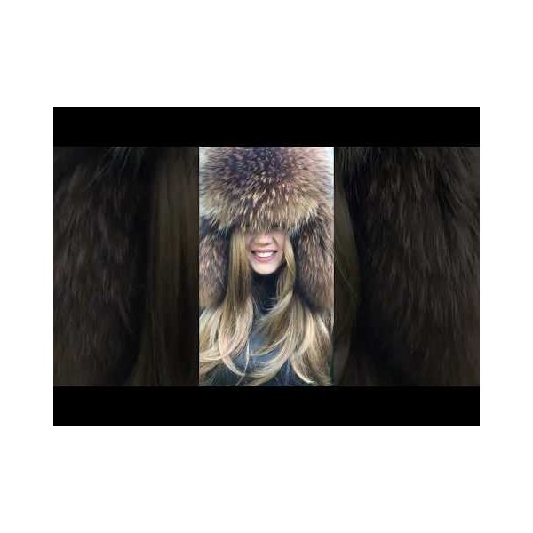 Russian raccoon collar - long fur boa / arctic-store