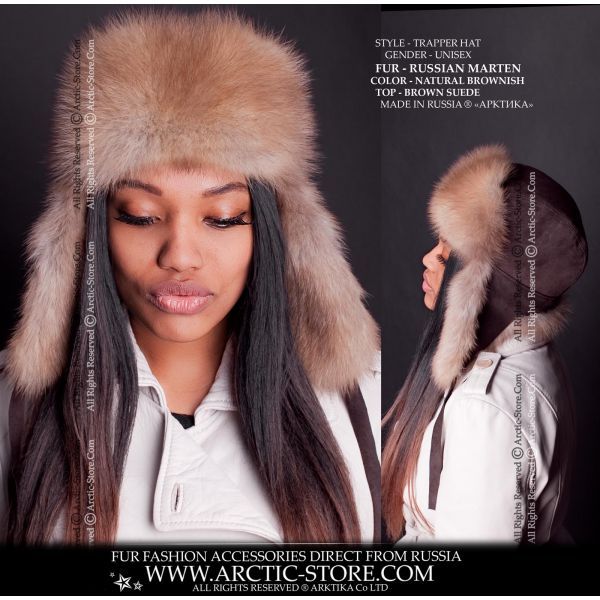 Trapper marten hat - ushanka fur woman / arctic-store